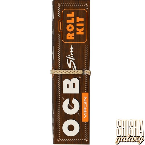 OCB Ungebleicht - Virgin - Slim - Roll Kit + Tips - Ultra dünn - Zigarettenpapier (32 Blättchen + 32 Tips + Roll Kit) inkl.  Gummizug
