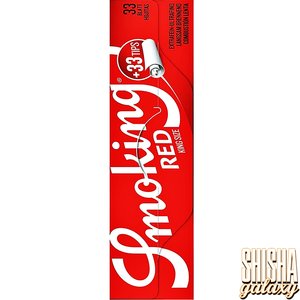 Smoking Red - King Size + Tips  - Ultra dünn - Zigarettenpapier (33 Blättchen + 33 Tips)