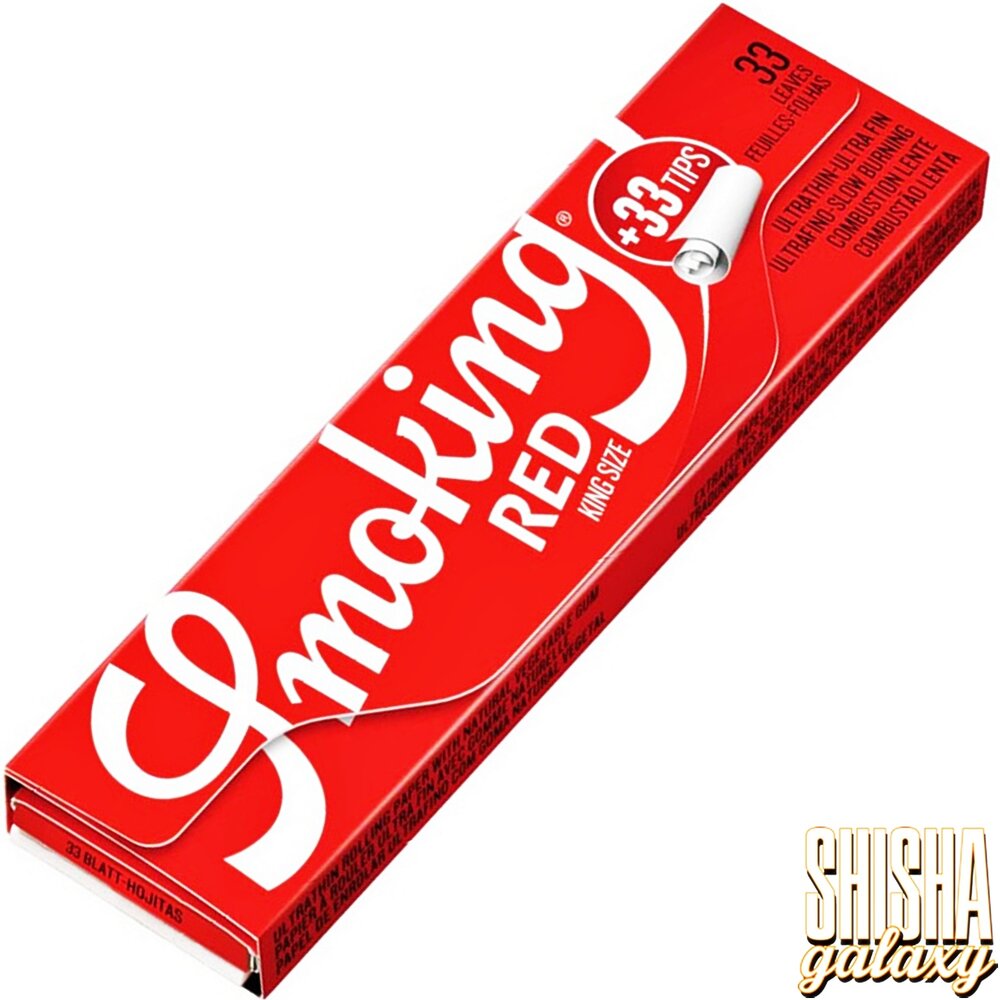 Smoking Smoking - Red - King Size + Tips - Ultra dünn - Zigarettenpapier (33 Blättchen + 33 Tips) Smoking Smoking - Red - King Size + Tips - Ultra dünn - Zigarettenpapier (33 Blättchen + 33 Tips)