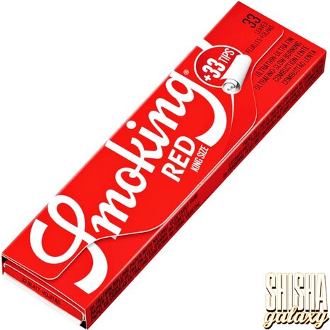 Smoking Smoking - Red - King Size + Tips - Ultra dünn - Zigarettenpapier (33 Blättchen + 33 Tips) Smoking Smoking - Red - King Size + Tips - Ultra dünn - Zigarettenpapier (33 Blättchen + 33 Tips)