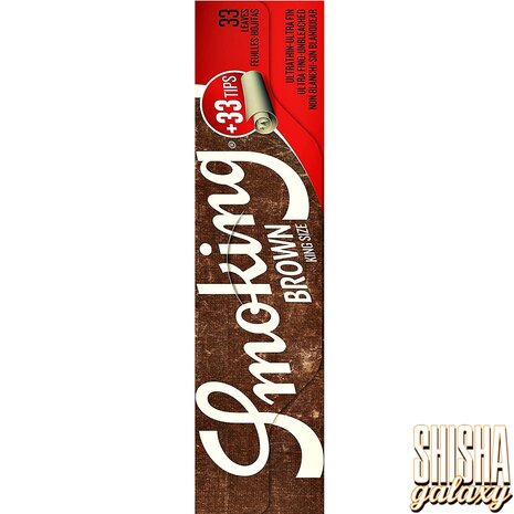 Smoking Smoking - Brown - King Size + Tips - Ultra dünn - Zigarettenpapier (33 Blättchen + 33 Tips) Smoking Smoking - Brown - King Size + Tips - Ultra dünn - Zigarettenpapier (33 Blättchen + 33 Tips)