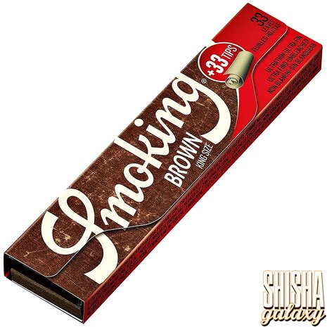 Smoking Smoking - Brown - King Size + Tips - Ultra dünn - Zigarettenpapier (33 Blättchen + 33 Tips) Smoking Smoking - Brown - King Size + Tips - Ultra dünn - Zigarettenpapier (33 Blättchen + 33 Tips)