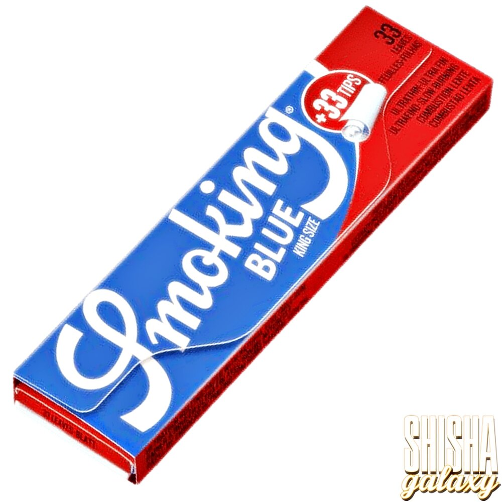 Smoking Smoking - Blue - King Size + Tips - Ultra dünn - Zigarettenpapier (33 Blättchen + 33 Tips) Smoking Smoking - Blue - King Size + Tips - Ultra dünn - Zigarettenpapier (33 Blättchen + 33 Tips)
