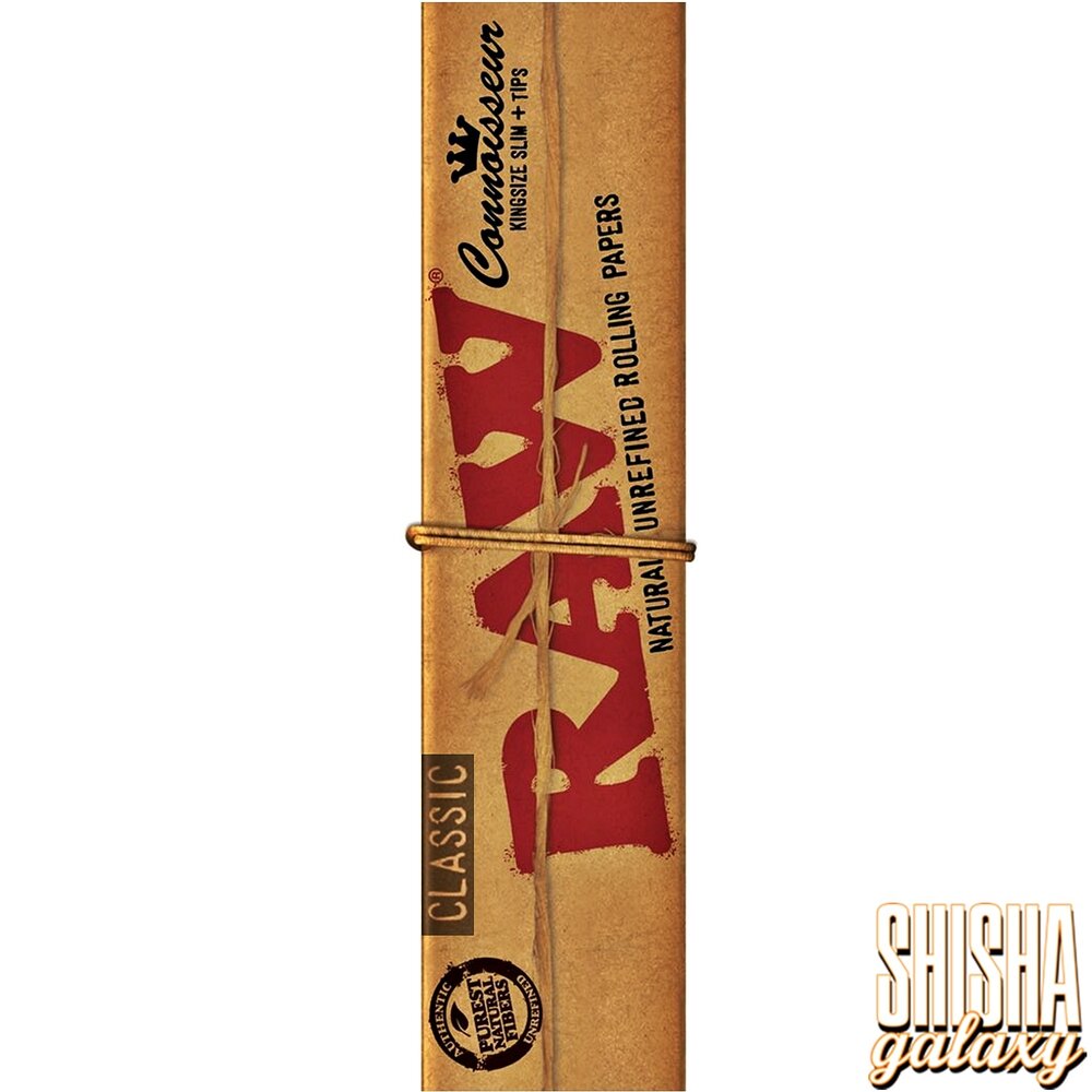 Raw RAW - Connoisseur - Classic - King Size Slim + Tips - Extra Fine - Zigarettenpapier (32 Blättchen + 32 Tips) Raw RAW - Connoisseur - Classic - King Size Slim + Tips - Extra Fine - Zigarettenpapier (32 Blättchen + 32 Tips)