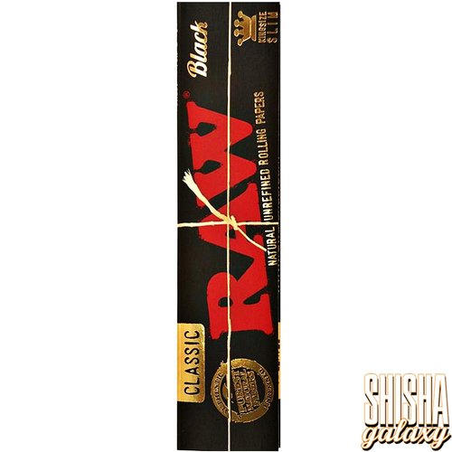 Raw Black - Classic - King Size Slim - Ultra Thin - Zigarettenpapier (32 Blättchen)