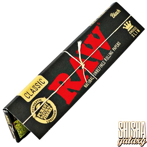 Raw RAW - Black - Classic - King Size Slim - Ultra Thin - Zigarettenpapier (32 Blättchen)