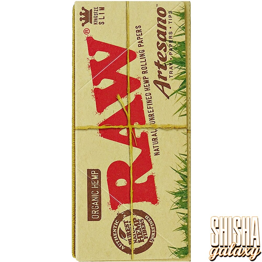 Raw RAW - Artesano - Organic Hemp - King Size Slim + Tips + Tray - Extra Fine - Zigarettenpapier (32 Blättchen + 32 Tips + 1 Tray) Raw RAW - Artesano - Organic Hemp - King Size Slim + Tips + Tray - Extra Fine - Zigarettenpapier (32 Blättchen + 32 Tips + 1 Tray)
