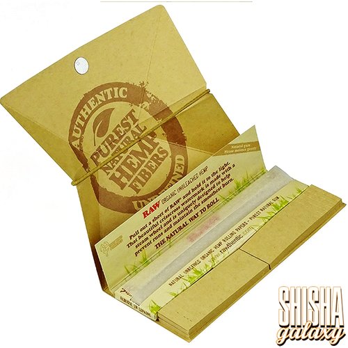 Raw RAW - Artesano - Organic Hemp - King Size Slim + Tips + Tray - Extra Fine - Zigarettenpapier (32 Blättchen + 32 Tips + 1 Tray)