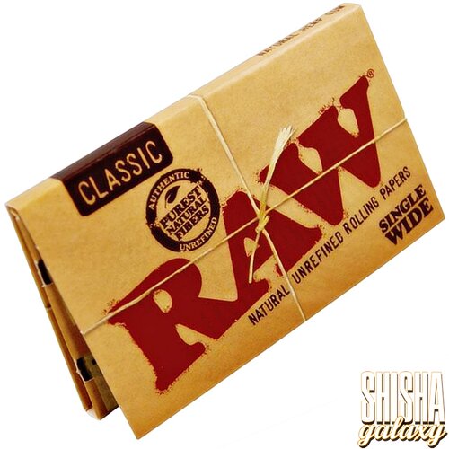 Raw RAW - Classic - Regular- Single Wide - Extra Fine - Zigarettenpapier (100 Blättchen)