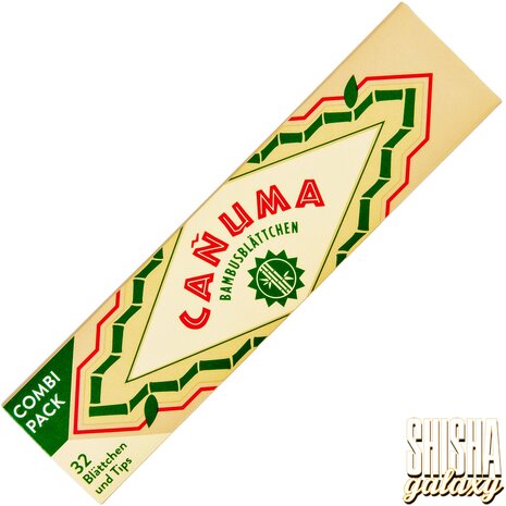 Canuma Canuma - Bambusblättchen - King Size - Classic - Zigarettenpapier (32 Blättchen + 32 Tips)