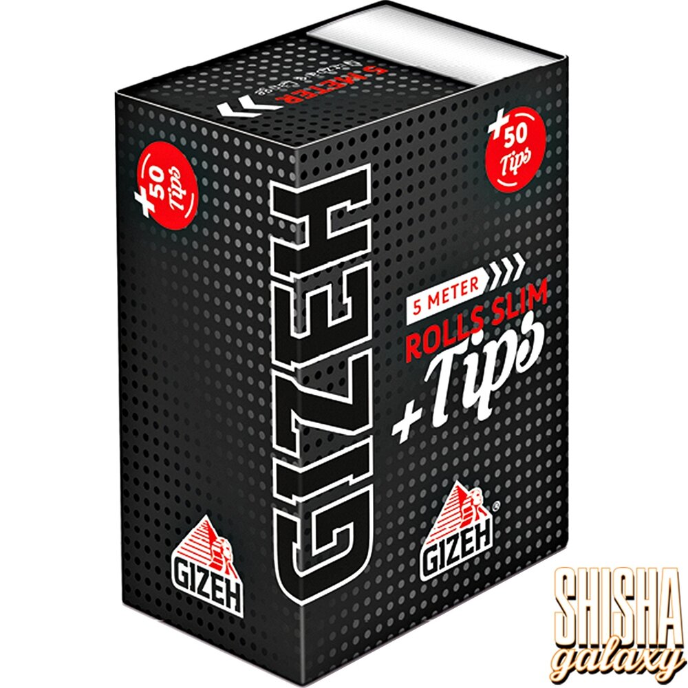 Gizeh Gizeh - Black - Rolls Slim - Extra Fine - 5 Meter + 50 Tips - Endlospaper Gizeh Gizeh - Black - Rolls Slim - Extra Fine - 5 Meter + 50 Tips - Endlospaper