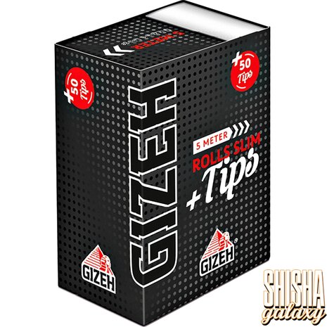Gizeh Gizeh - Black - Rolls Slim - Extra Fine - 5 Meter + 50 Tips - Endlospaper Gizeh Gizeh - Black - Rolls Slim - Extra Fine - 5 Meter + 50 Tips - Endlospaper