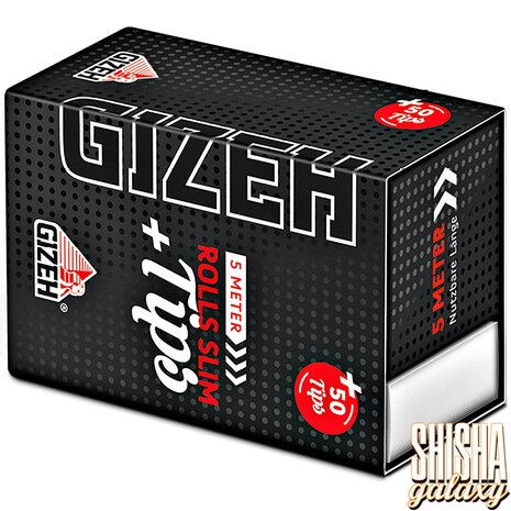 Gizeh Gizeh - Black - Rolls Slim - Extra Fine - 5 Meter + 50 Tips - Endlospaper Gizeh Gizeh - Black - Rolls Slim - Extra Fine - 5 Meter + 50 Tips - Endlospaper