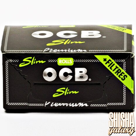 OCB OCB - Schwarz - Premium - Slim Rolls - Extra dünn - 4 Meter + 24 Tips - Endlospaper OCB OCB - Schwarz - Premium - Slim Rolls - Extra dünn - 4 Meter + 24 Tips - Endlospaper