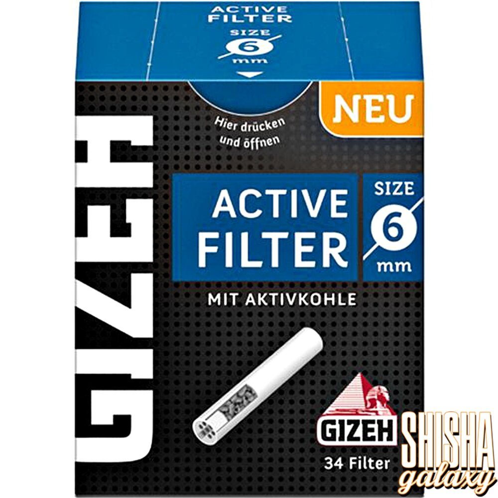 Gizeh Gizeh - Black - Slim - Activ Filter - Ø 6 mm - 34 Stück - Aktivkohlefilter Gizeh Gizeh - Black - Slim - Activ Filter - Ø 6 mm - 34 Stück - Aktivkohlefilter