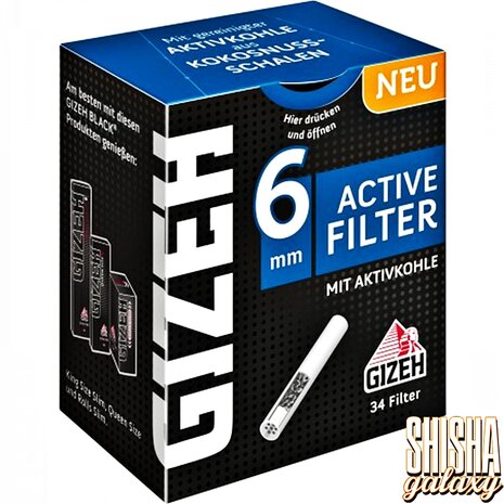 Gizeh Gizeh - Black - Slim - Activ Filter - Ø 6 mm - 34 Stück - Aktivkohlefilter Gizeh Gizeh - Black - Slim - Activ Filter - Ø 6 mm - 34 Stück - Aktivkohlefilter
