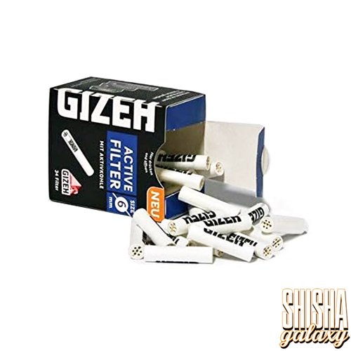 Gizeh Gizeh - Black - Slim - Activ Filter - Ø 6 mm - 34 Stück - Aktivkohlefilter