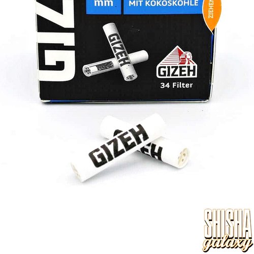 Gizeh Gizeh - Black - Slim - Activ Filter - Ø 6 mm - 34 Stück - Aktivkohlefilter