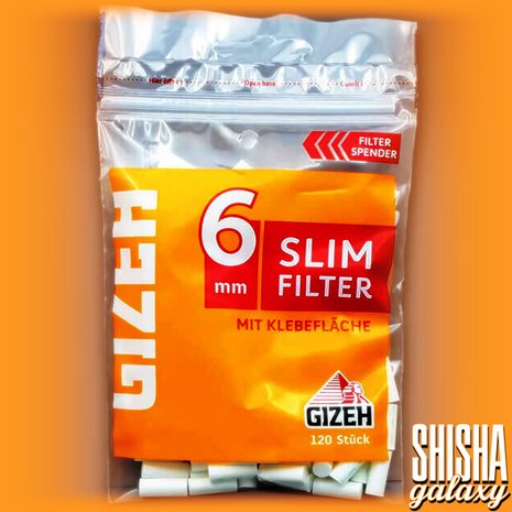 Gizeh Gizeh - Slim Filter + Klebefläche - Ø 6 mm - 120 Stück - Eindrehfilter Gizeh Gizeh - Slim Filter + Klebefläche - Ø 6 mm - 120 Stück - Eindrehfilter