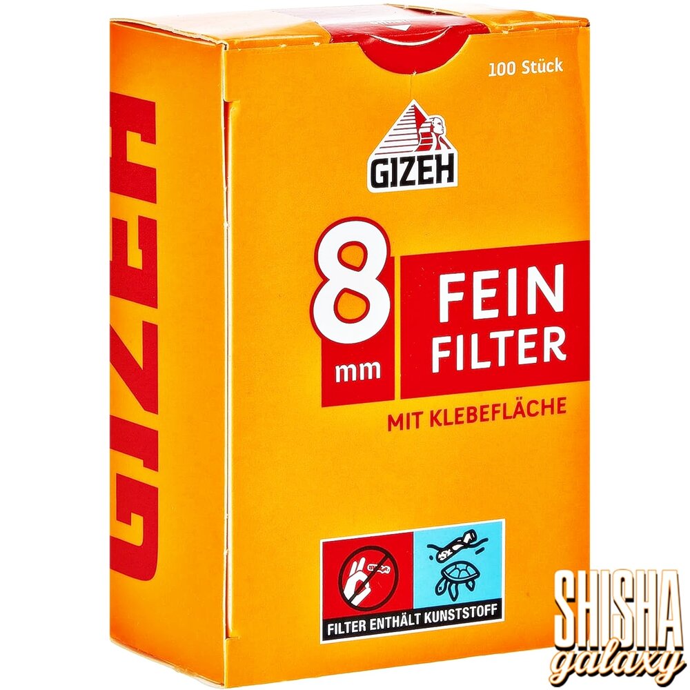 Gizeh Gizeh - Fein Filter + Klebefläche - Ø 8 mm - 100 Stück - Eindrehfilter