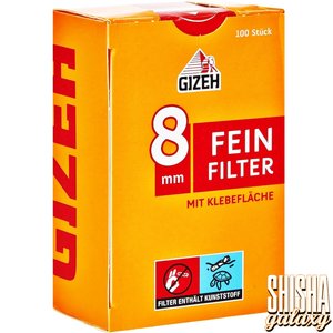 Gizeh Fein Filter + Klebefläche - Ø 8 mm - 100 Stück - Eindrehfilter