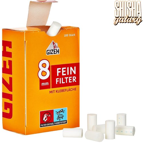 Gizeh Gizeh - Fein Filter + Klebefläche - Ø 8 mm - 100 Stück - Eindrehfilter