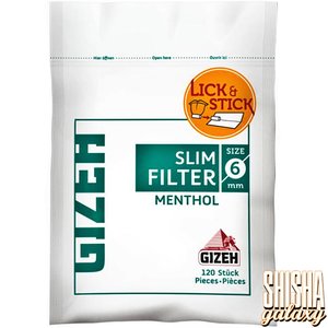 Gizeh Slim Filter - Menthol - Ø 6 mm - 120 Stück - Eindrehfilter