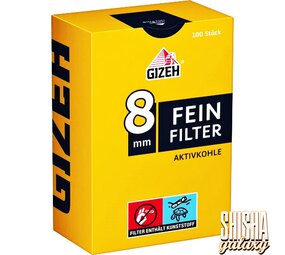 Gizeh Fein Filter - Aktivkohle - Ø 8 mm - 100 Stück - Aktivkohlefilter Gizeh Fein Filter - Aktivkohle - Ø 8 mm - 100 Stück - Aktivkohlefilter
