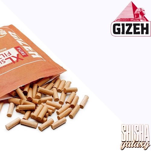 Gizeh Gizeh - XL Slim Filter - Pure - Extra Lang - BIO - Ø 6 mm - 120 Stück - Eindrehfilter