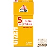 Gizeh Gizeh - Filter Sticks - Extra Slim - Ø 5 mm - 126 Filter + 21 Sticks - Eindrehfilter