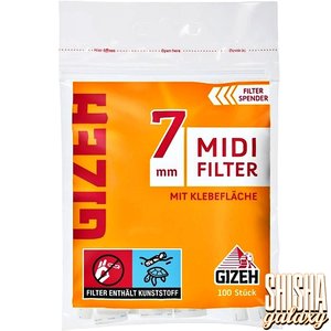 Gizeh Midi Filter + Klebefläche - Ø 7 mm - 100 Stück - Eindrehfilter
