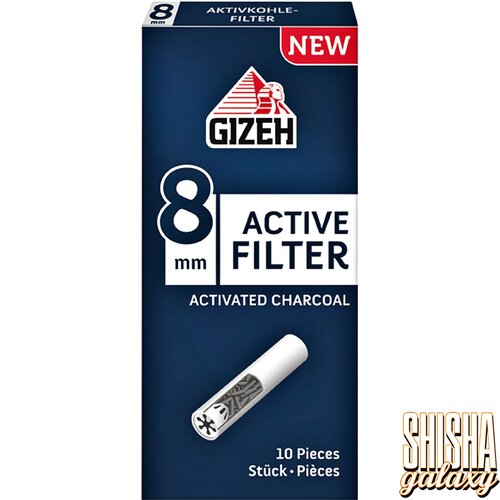 Gizeh Gizeh - Active Filter - Activated Charcoal - Ø 8 mm - 10 Stück - Aktivkohlefilter
