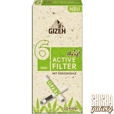 Gizeh Gizeh - Active Filter - Hanffaser + Kokoskohle - Ø 6 mm - 10 Stück - Aktivkohlefilter Gizeh Gizeh - Active Filter - Hanffaser + Kokoskohle - Ø 6 mm - 10 Stück - Aktivkohlefilter