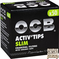 Black - Premium - Activ Tips - Slim - Ø 7 mm - 50 Stück - Aktivkohlefilter