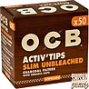 OCB OCB - Virgin - Activ Tips - Slim Unbleached - Ø 7 mm - 50 Stück - Aktivkohlefilter