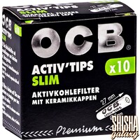 Black - Premium - Activ Tips - Slim - Ø 7 mm - 10 Stück - Aktivkohlefilter