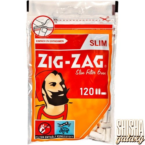 Zig Zag Slim Filter - Ø 6 mm - 120 Stück - Eindrehfilter