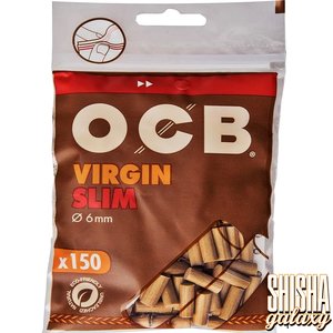 OCB Virgin - Slim Filter - Unbleached - Ø 6 mm - 150 Stück - Eindrehfilter