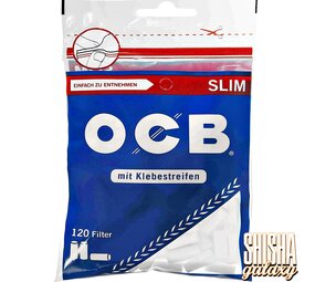 OCB Blau - Slim Filter + Klebestreifen - Ø 6 mm - 120 Stück - Eindrehfilter OCB Blau - Slim Filter + Klebestreifen - Ø 6 mm - 120 Stück - Eindrehfilter