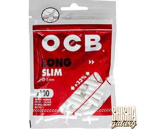 OCB Rot - Long Slim - Filter - Ø 6 mm - 100 Stück - Eindrehfilter OCB Rot - Long Slim - Filter - Ø 6 mm - 100 Stück - Eindrehfilter