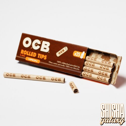 OCB OCB - Virgin - Unbleached - Rolled Tips - Ø 6,5 mm - 25 Tips
