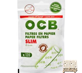 OCB Weiß - Slim - Papierfilter - Ø 6 mm - 120 Stück - Eindrehfilter OCB Weiß - Slim - Papierfilter - Ø 6 mm - 120 Stück - Eindrehfilter