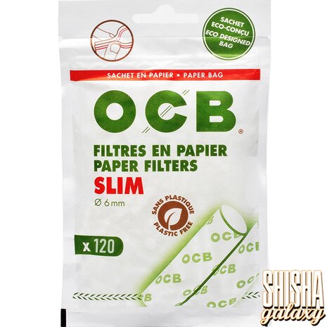 OCB OCB - Weiß - Slim - Papierfilter - Ø 6 mm - 120 Stück - Eindrehfilter