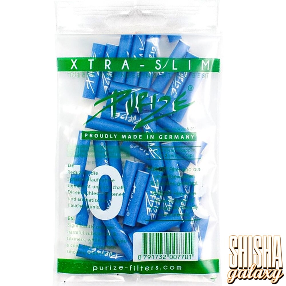 Purize Purize - Blau - Xtra Slim - Ø 5,9 mm - 50 Stück - Aktivkohlefilter
