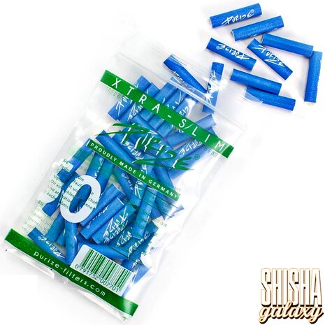 Purize Purize - Blau - Xtra Slim - Ø 5,9 mm - 50 Stück - Aktivkohlefilter
