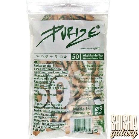 Purize Purize - Organic - Regular Size - Ø 8,3 mm - 50 Stück - Aktivkohlefilter