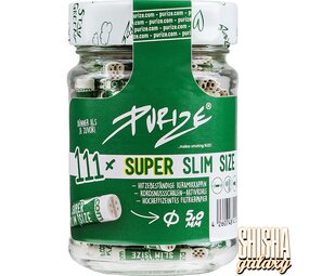 Purize Weiß - Super Slim Size - Ø 5 mm - 111 Stück - Aktivkohlefilter Purize Weiß - Super Slim Size - Ø 5 mm - 111 Stück - Aktivkohlefilter