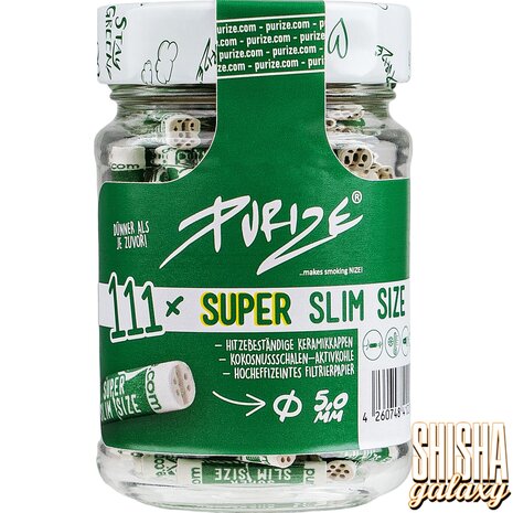 Purize Purize - Weiß - Super Slim Size - Ø 5 mm - 111 Stück - Aktivkohlefilter Purize Purize - Weiß - Super Slim Size - Ø 5 mm - 111 Stück - Aktivkohlefilter