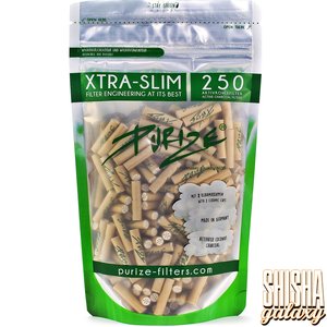 Purize Organic - Xtra Slim Size - Ø 5,9 mm - 250 Stück - Aktivkohlefilter