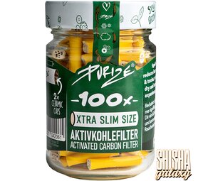 Purize Gelb - Xtra Slim Size - Ø 5,9 mm - 100 Stück - Aktivkohlefilter Purize Gelb - Xtra Slim Size - Ø 5,9 mm - 100 Stück - Aktivkohlefilter